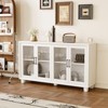 Famapy Modern Minimalist Kitchen Pantry with Glass Doors,Buffet Sideboard Cabinet,Large-Capacity Zoned Storage,Multi-use for Dish & Food Storage - 3 of 4