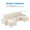 ODK Modular Sectionla Sofa, U-Shaped Couch, Modern Convertible Deep Seat Sofa, Comfy Cloud Sleeper Sofa Couch for Living Room, Office - 2 of 4