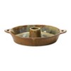Storied Home Stoneware Dish with Toothpick Holder, Reactive Glaze, Brown (Each One Will Vary) - 3 of 4