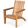 Costway Patio Acacia Wood Adirondack Chair Lounge Armchair sturdy Outdoor Garden Yard - image 2 of 4