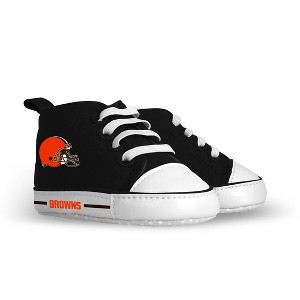 BabyFanatic Pre-Walkers High-Top Unisex Baby Shoes -  NFL Cleveland Browns - 1 of 4