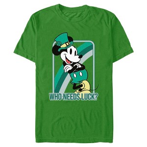 Men's Mickey & Friends Who Needs Luck? T-Shirt - 1 of 4