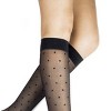 LECHERY¬Æ Women's Polka Dot Sheer Knee-highs (2 Pairs) - One Size, Black - 3 of 3