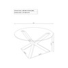 Coaster,Kenzie Round Tempered Glass Top Cocktail Coffee Table - 3 of 4
