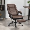 TiramisuBest Big and Tall Executive Office Chair with Foot Rest, Dark Brown Polyester, 264 lbs Capacity - 2 of 4