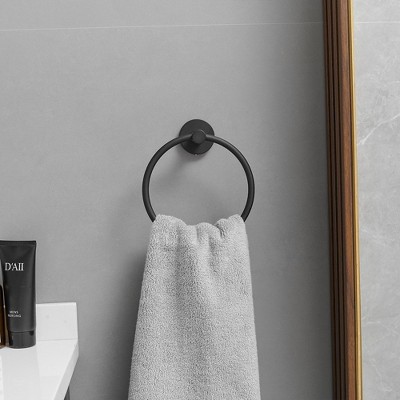 Matte Black Stainless Steel 4-Piece Bathroom Hardware Set
