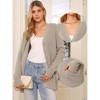 Allegra K Women Long Knit Button Down Open Front with Pockets Casual Spring Fall Winter Cardigan Sweater - 2 of 4
