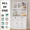 TROPOW Farmhouse Kitchen Pantry with Drawers & Adjustable Shelves, 71 Inch Tall Freestanding Pantry Storage Cabinet, Coffee Bar Hutch Cabinet - 4 of 4
