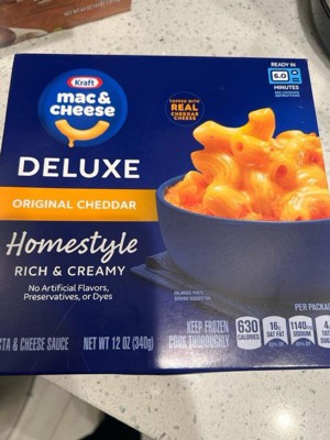 Familiar Frozen Macaroni Meals : Kraft Mac & Cheese Deluxe