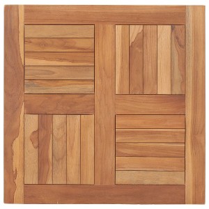 vidaXL Table Top Solid Teak Wood 23.6"x23.6"x1" - 1 of 4