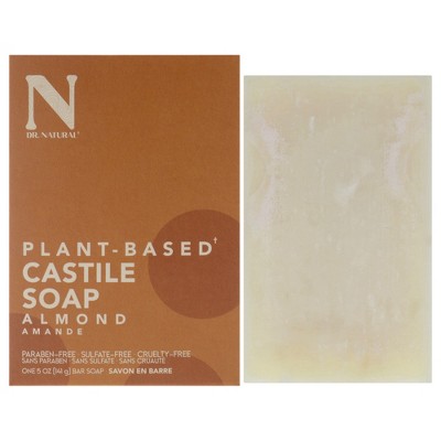Dr. Natural Castile Bar Soap - Multipurpose Soap Bar with Anti-Acne Properties - For Face, Body and Hair - Sensitive Skin Body Wash - Almond - 5 oz