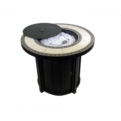 Round Tile Top Outdoor Fire Pit - AZ Patio Heaters