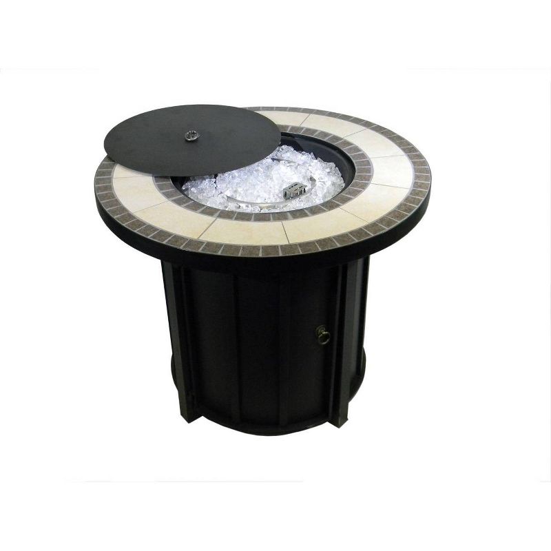 Round Tile Top Outdoor Fire Pit - AZ Patio Heaters, 1 of 7