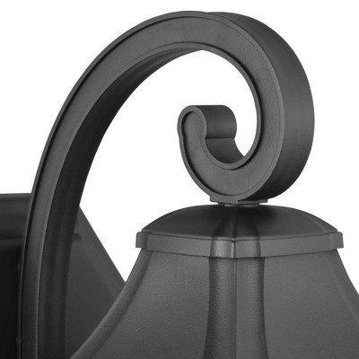 Marquette 19" Black Resin Outdoor Wall Lantern