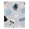 NoJo Star Wars Legacy Grey and Blue Merry Force Be With You Christmas Holiday Seasonal Toddler Blanket - 3 of 4