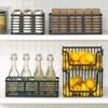 Metal Pantry Basket with Handles - Set of 2 - Matte Black - 2 of 4