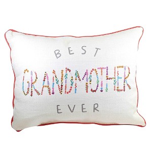 Home Decor 20.0 Inch Best Grandmother Pillow Floral Flowers Throw Pillows - 1 of 3