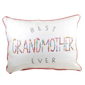 Home Decor 20.0 Inch Best Grandmother Pillow Floral Flowers Throw Pillows