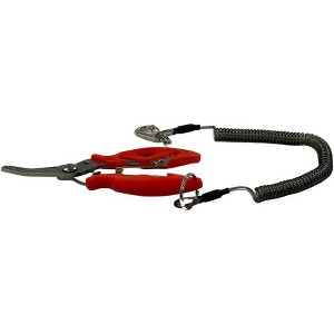 Amber Fight Gear Stainless Steel Fishing Pliers Set with Hook Remover, Braid Cutters, and Split Ring Tip - Saltwater Resistant Tools for Anglers, Red - 1 of 4