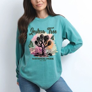 Simply Sage Market Joshua Tree National Park EST. 1936 Garment Dyed Long Sleeve - 1 of 4