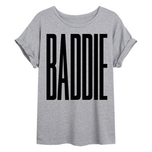 Women's - Instant Message - Baddie Oversized Graphic T-Shirt - 1 of 4