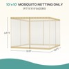Aoodor Gazebo Replacement Netting Screen, Universal Gazebo 4-Panel Mosquito Net Sidewalls with Double Zippers for Outdoor Patio - 4 of 4