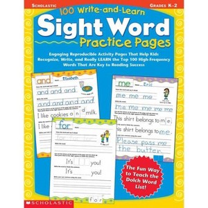 100 Write-And-Learn Sight Word Practice Pages - by  Scholastic Teaching Resources (Paperback) - 1 of 1