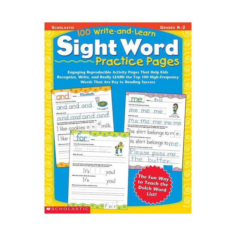 100 Write-And-Learn Sight Word Practice Pages - by  Scholastic Teaching Resources (Paperback), 1 of 2