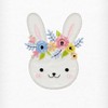 Linum Home Textiles Flower Crown - Embroidered Luxury 100% Turkish Cotton Hand Towels - 3 of 3