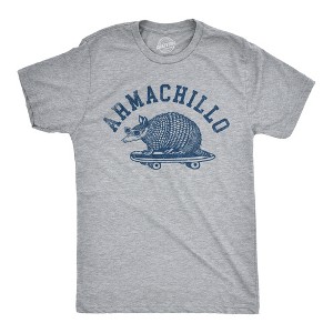 Mens Armachillo T Shirt Funny Cool Chilling Armadillo Joke Tee For Guys - Crazy Dog Men's T Shirt - 1 of 4