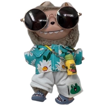 Doll Clothes Superstore 6-Piece Surfer Outfit with Clothes & Accessories for 17.5 cm Labubu Dolls  Ready for a Wave Day