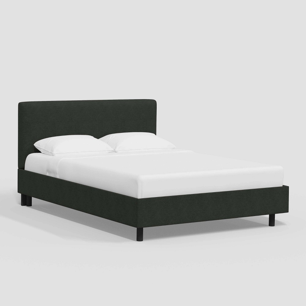 Photos - Bed Twin Olivia Platform  in Linen Black - Threshold™