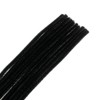 John Bead Fluffy Pipe Cleaners Chenille Stems for Art School Craft Supplies, 12in x 6mm Black 100 Pieces - 2 of 3