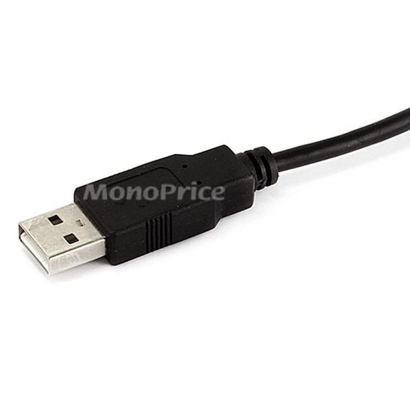 Monoprice USB Cable - 10 Feet - Black | Micro USB / Micro-B 2.0 A Male to 5pin Male 28/28AWG compatible with Samsung Galaxy , Note , Android, LG , HTC, 2 of 4