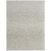 Ivory and Gray Wool Hand Knotted Area Rug With Fringe - 4 of 4