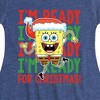 Girls' - SpongeBob SquarePants - I'm Ready For Christmas Fit & Flair Cap Sleeve Dress - image 2 of 4