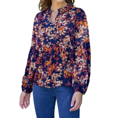 Women's Floral Print Blouse - Hailey & Co