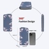 Wallet RFID Blocking Leather Multi Credit Card Large Capacity Wristlet Zip Around Long Wallets for Lady Blue - 4 of 4