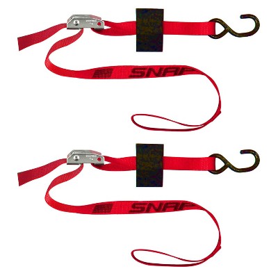 SNAP-LOC 1 in x 4 ft S-Hook Loop Cam Strap Tie-Down 1,500 lb 2-Pack
