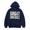 Sunday Football Block Distressed - Women's Graphic Hoodie - 2 of 3