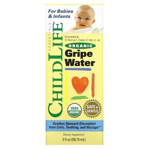 CHILDLIFE ESSENTIALS Organic Gripe Water for Newborns - Soothes Occasional Stomach Discomfort Associated with Colic, Teething, & Hiccups in Infants & - 1 of 3