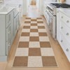 Modern Checkered Easy Jute Area Rug Farmhouse Washable Non-Slip Indoor Outdoor Rugs for Living Room Bedroom Patio - 3 of 4
