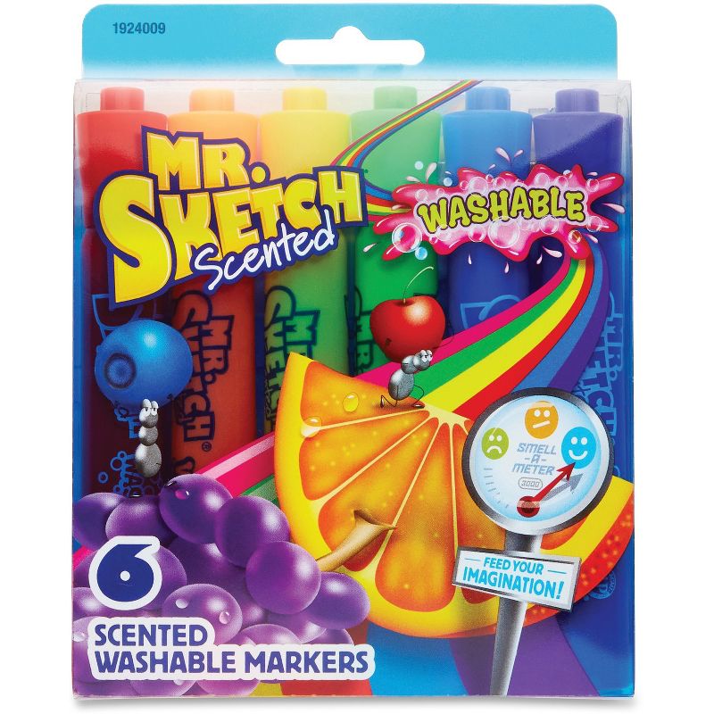 Mr. Sketch Scented Washable Markers Chisel Pt 6/ST Ast 1924009, 1 of 7