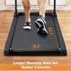 Naysaye Folding Portable Treadmill Under Desk Walking Pad Removable Armrests Cushioned Running Belt for Home Office, Black and Orange, 43.1"*18.5"*30" - 3 of 4