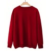 Coolmee Womens Oversized Sweatshirt Crewneck Long Sleeve Drop Shoulder Pullover Tops Fall Outfits Casual Clothes - 2 of 3