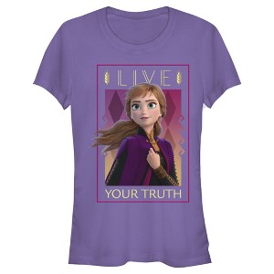 Juniors Womens Frozen 2 Live Your Truth Poster T-Shirt - 1 of 3
