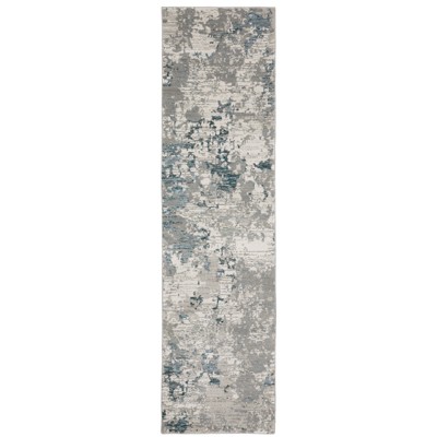 Oriental Weavers Evolution 0984D Grey/ Blue Indoor Area Rug - 2'3" x 8'