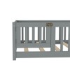 Kumasinova Twin/Full/Queen Toddler Floor Bed,Floor Bed Frame with Safety Guardrails and Door,Montessori Floor Bed Frame for Kids,Wood Slats Support - 4 of 4