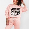 Simply Sage Market S.W.Smiley You're Doing Great Smiley Lightweight Garment Dyed Sweatshirt - 2 of 4