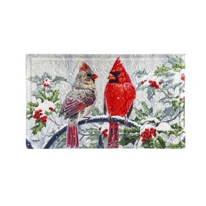 Evergreen Winter Peace Embossed Floor Mat - 1 of 3